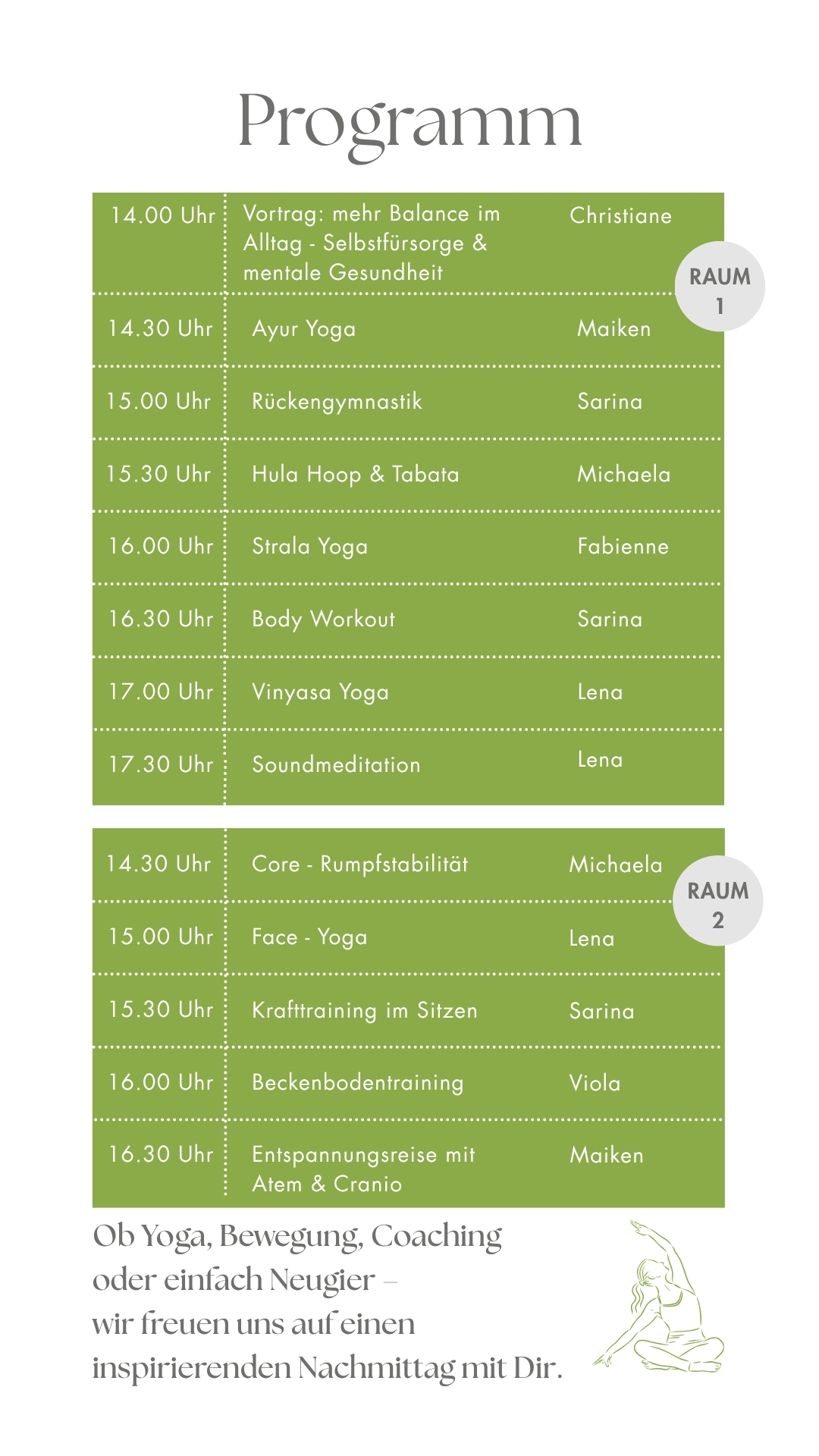 Standort für Bewegung - Tag der offenen Tür - Programm
